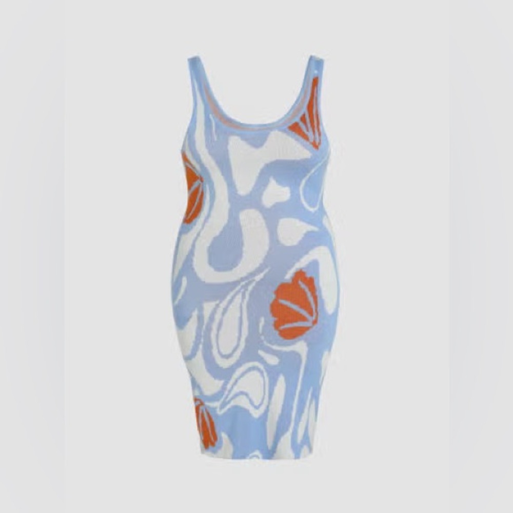 NWT Cider Retro Rib Cami Knit Midi Dress